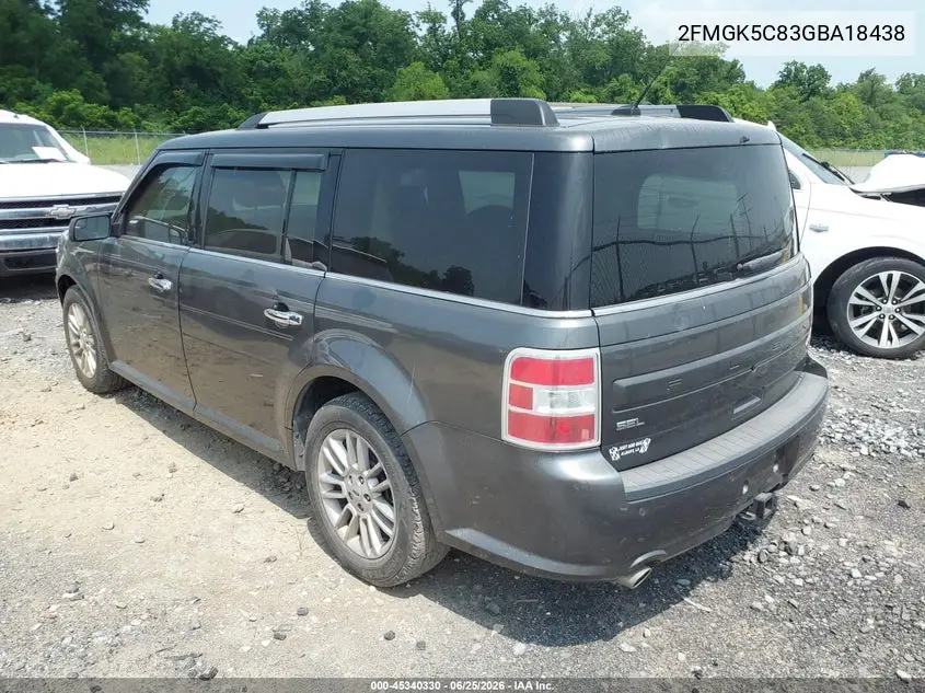 2016 Ford Flex Sel VIN: 2FMGK5C83GBA18438 Lot: 45340330