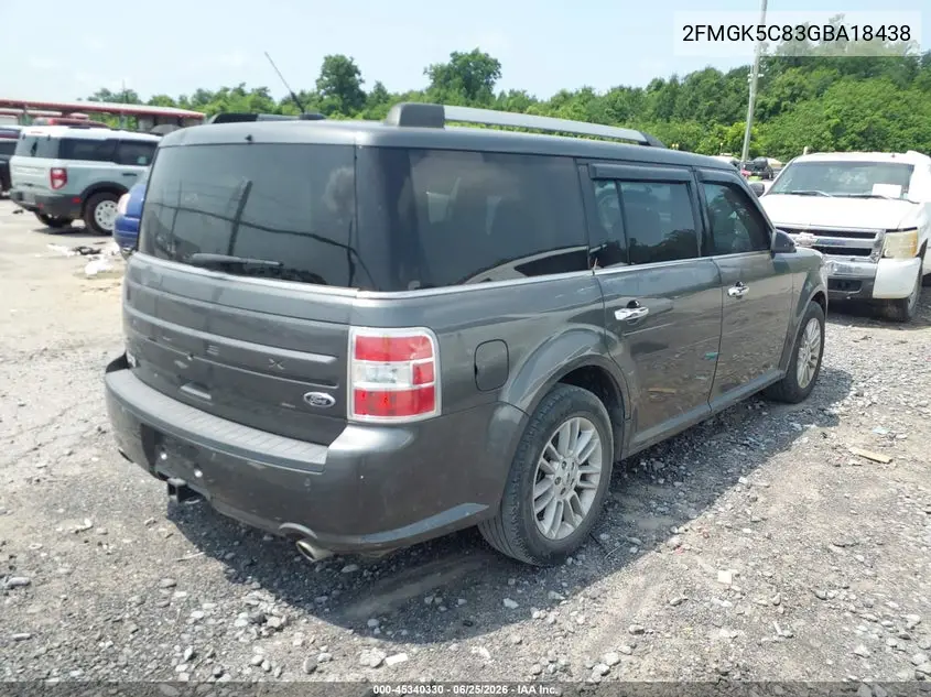 2016 Ford Flex Sel VIN: 2FMGK5C83GBA18438 Lot: 45340330
