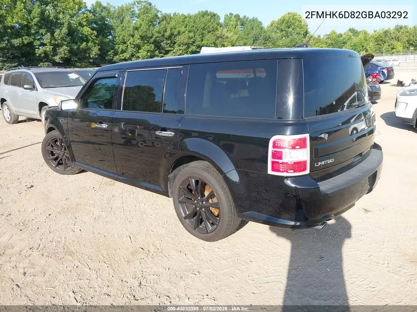 2016 Ford Flex Limited VIN: 2FMHK6D82GBA03292 Lot: 45532399