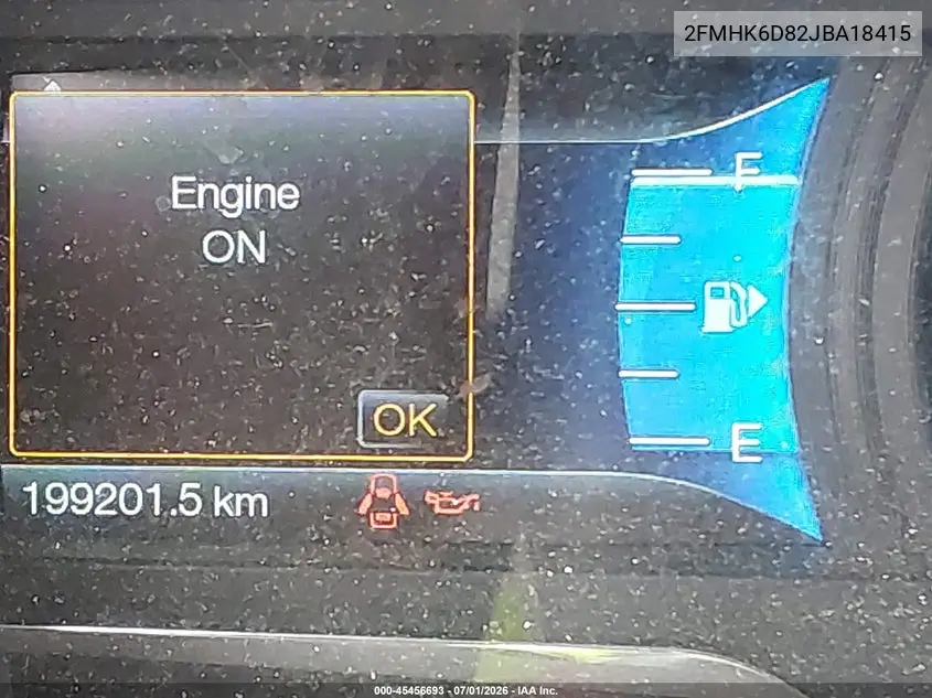 2018 Ford Flex Limited VIN: 2FMHK6D82JBA18415 Lot: 45456693