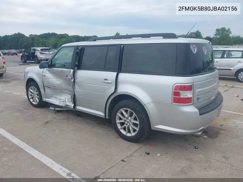 2018 Ford Flex Se VIN: 2FMGK5B80JBA02156 Lot: 45496398