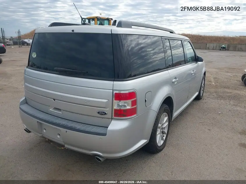 2018 Ford Flex Se VIN: 2FMGK5B88JBA19092 Lot: 45498047
