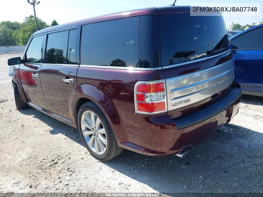 2018 Ford Flex Limited VIN: 2FMGK5D8XJBA07748 Lot: 45543620