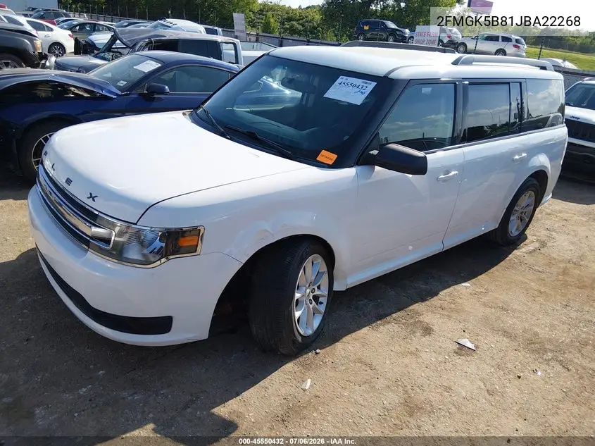 2018 Ford Flex Se VIN: 2FMGK5B81JBA22268 Lot: 45550432