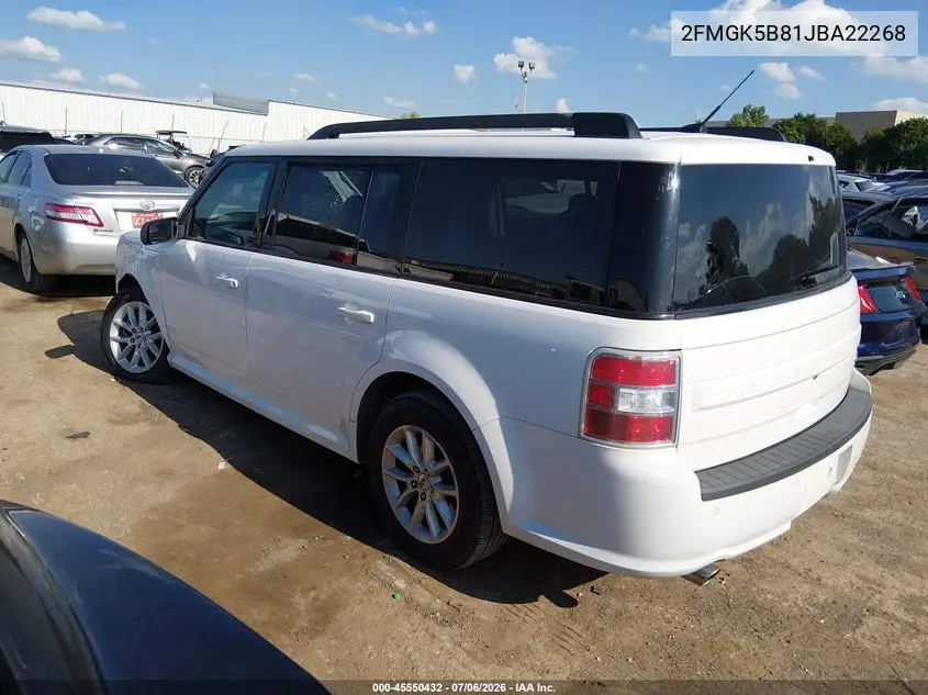 2018 Ford Flex Se VIN: 2FMGK5B81JBA22268 Lot: 45550432