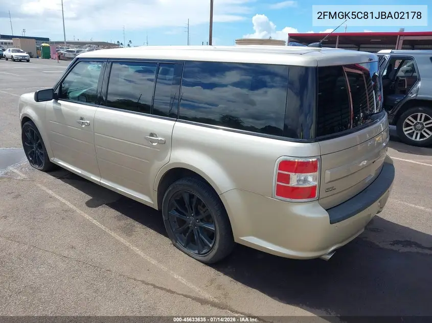 2018 Ford Flex Sel VIN: 2FMGK5C81JBA02178 Lot: 45633635