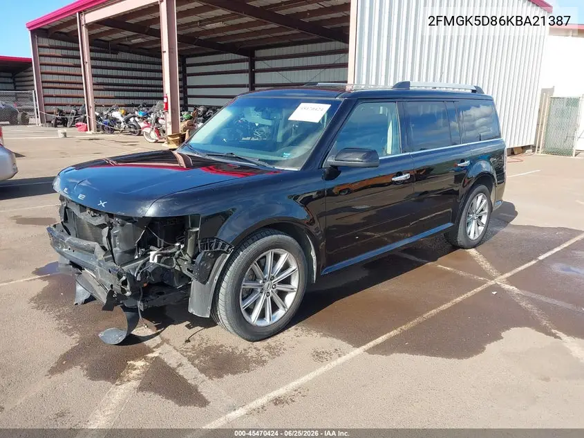 2019 Ford Flex Limited VIN: 2FMGK5D86KBA21387 Lot: 45470424