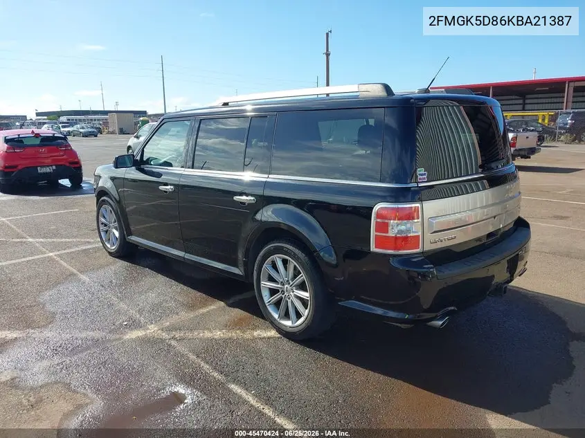 2019 Ford Flex Limited VIN: 2FMGK5D86KBA21387 Lot: 45470424
