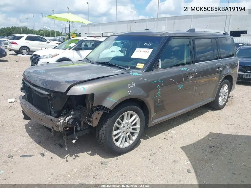 2019 Ford Flex Sel VIN: 2FMGK5C85KBA19194 Lot: 45529652