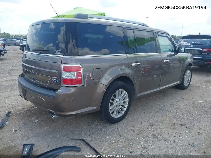 2019 Ford Flex Sel VIN: 2FMGK5C85KBA19194 Lot: 45529652