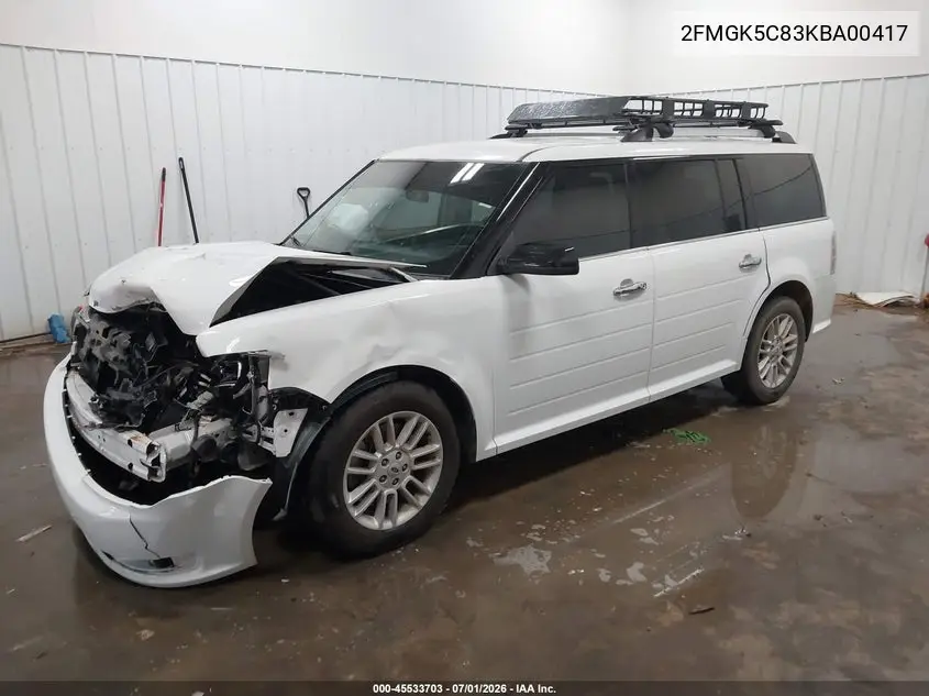 2019 Ford Flex Sel VIN: 2FMGK5C83KBA00417 Lot: 45533703