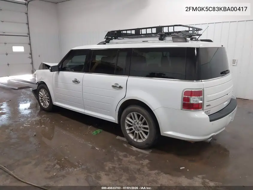 2019 Ford Flex Sel VIN: 2FMGK5C83KBA00417 Lot: 45533703