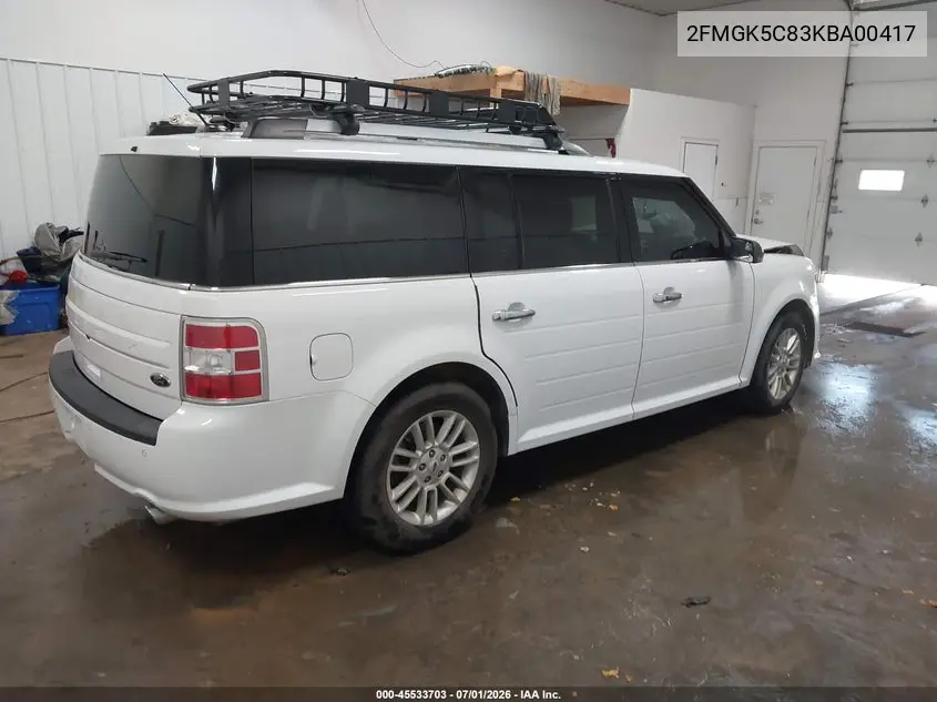 2019 Ford Flex Sel VIN: 2FMGK5C83KBA00417 Lot: 45533703
