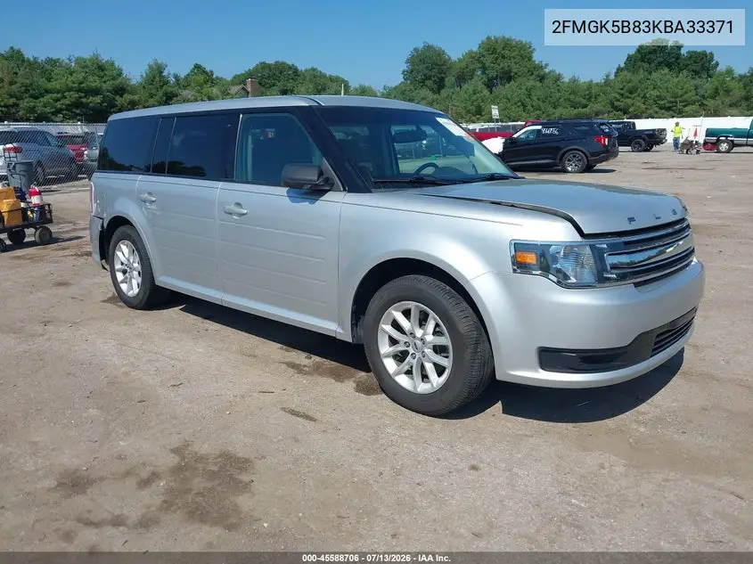 2019 Ford Flex Se VIN: 2FMGK5B83KBA33371 Lot: 45588706