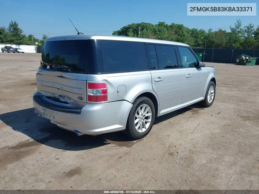 2019 Ford Flex Se VIN: 2FMGK5B83KBA33371 Lot: 45588706