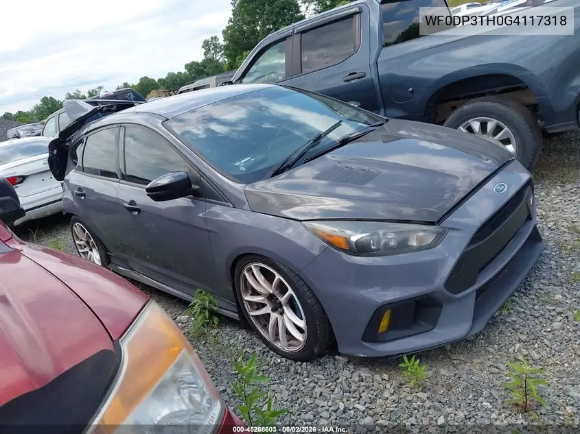 2016 Ford Focus Rs VIN: WF0DP3TH0G4117318 Lot: 45268603