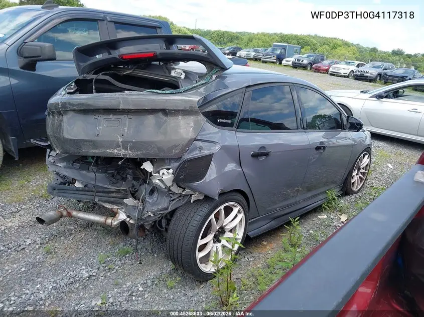 2016 Ford Focus Rs VIN: WF0DP3TH0G4117318 Lot: 45268603