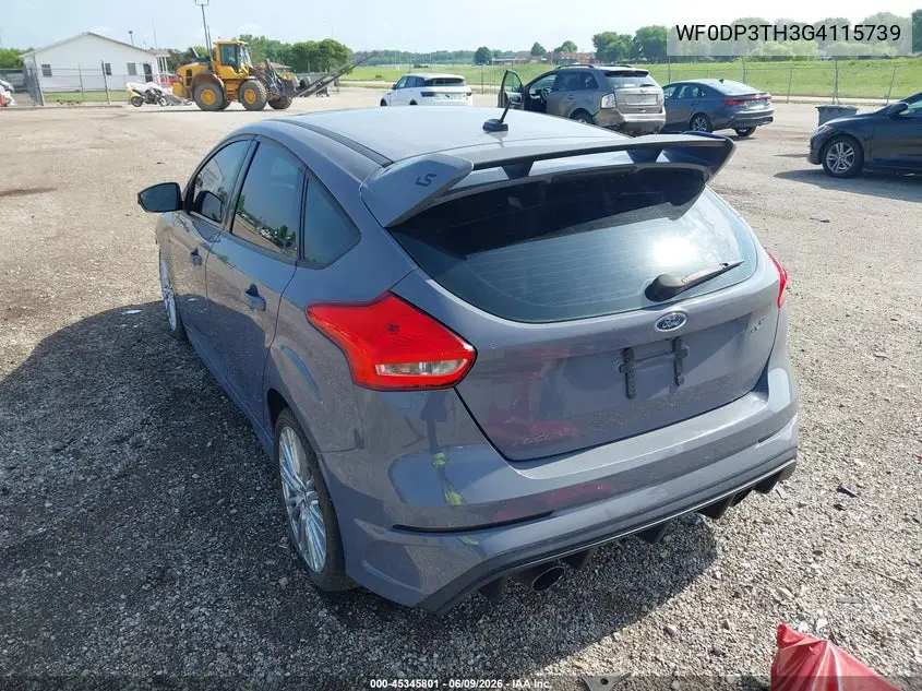 2016 Ford Focus Rs VIN: WF0DP3TH3G4115739 Lot: 45345801