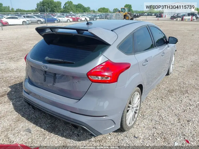 2016 Ford Focus Rs VIN: WF0DP3TH3G4115739 Lot: 45345801