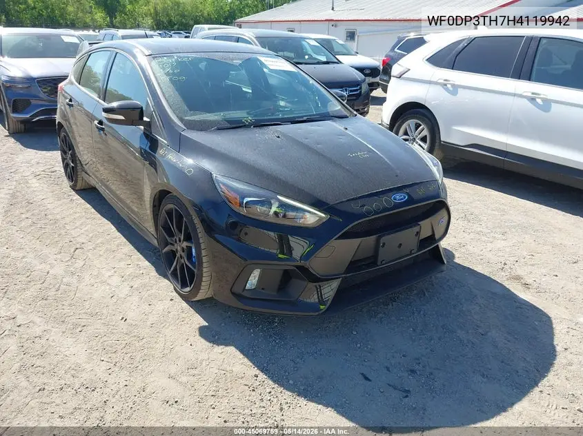2017 Ford Focus Rs VIN: WF0DP3TH7H4119942 Lot: 45069759