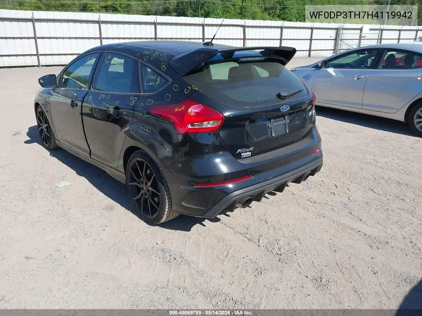 2017 Ford Focus Rs VIN: WF0DP3TH7H4119942 Lot: 45069759