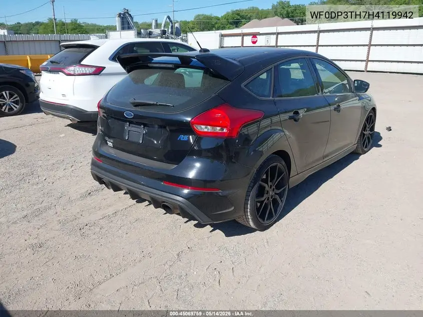 2017 Ford Focus Rs VIN: WF0DP3TH7H4119942 Lot: 45069759