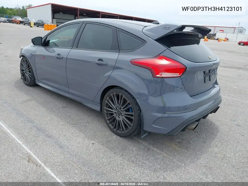 2017 Ford Focus Rs VIN: WF0DP3TH3H4123101 Lot: 45136449