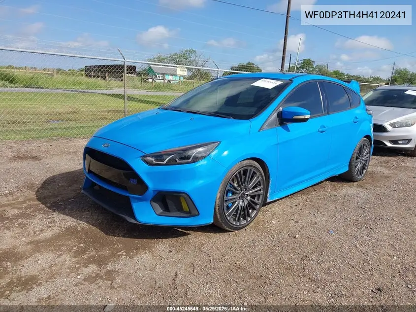 2017 Ford Focus Rs VIN: WF0DP3TH4H4120241 Lot: 45245649