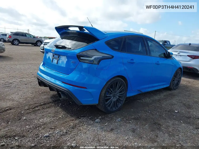 2017 Ford Focus Rs VIN: WF0DP3TH4H4120241 Lot: 45245649