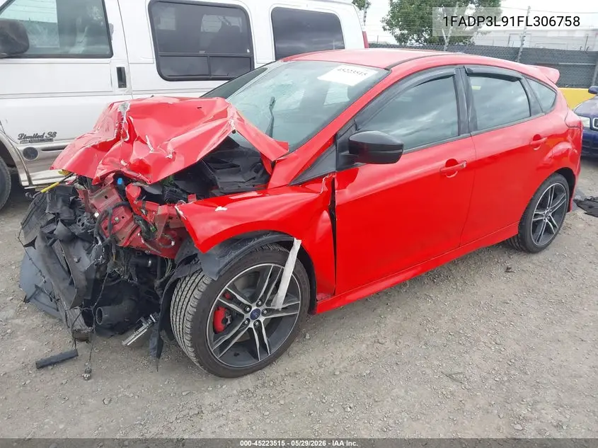 2015 Ford Focus St VIN: 1FADP3L91FL306758 Lot: 45223515