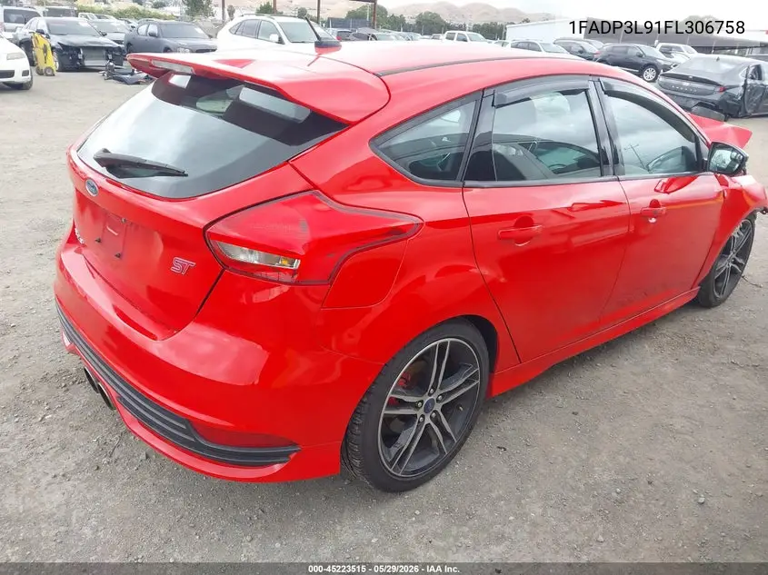 2015 Ford Focus St VIN: 1FADP3L91FL306758 Lot: 45223515