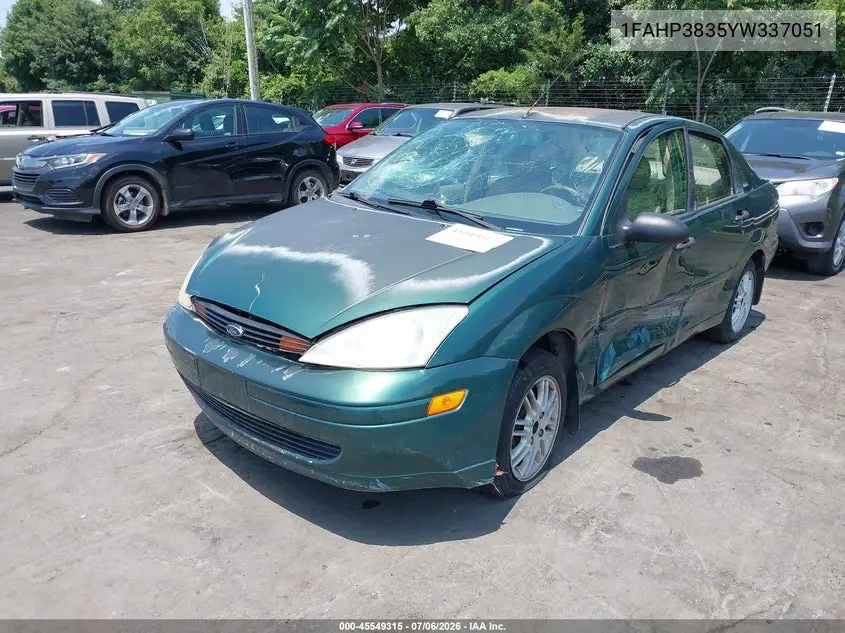 2000 Ford Focus Zts VIN: 1FAHP3835YW337051 Lot: 45549315