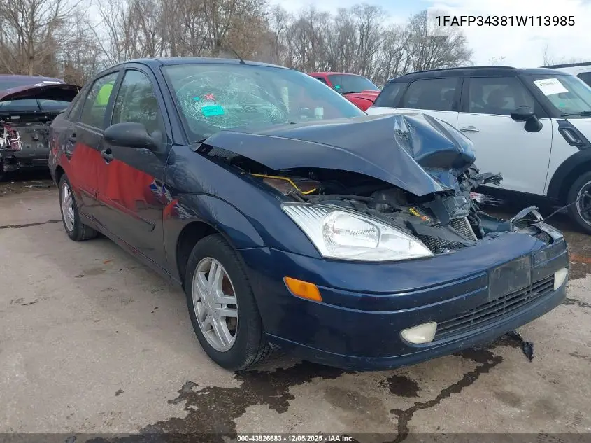 1FAFP34381W113985 2001 Ford Focus Se