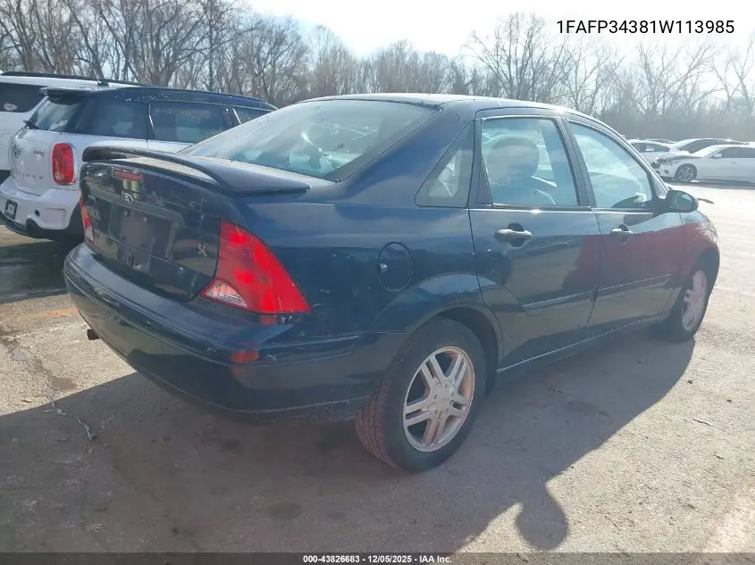 1FAFP34381W113985 2001 Ford Focus Se
