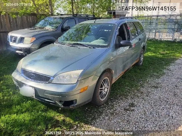 2006 Ford Focus Zxw Se VIN: 1FAFP36N96W145155 Lot: 20261392