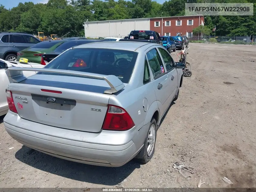 2007 Ford Focus S/Se/Ses VIN: 1FAFP34N67W222908 Lot: 45645602