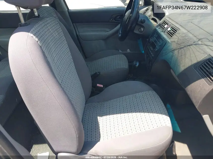 2007 Ford Focus S/Se/Ses VIN: 1FAFP34N67W222908 Lot: 45645602