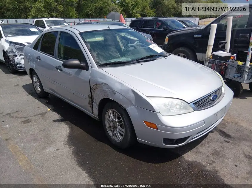 2007 Ford Focus S/Se/Ses VIN: 1FAHP34N37W192226 Lot: 45676446