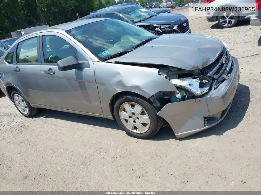 2008 Ford Focus S VIN: 1FAHP34N88W236965 Lot: 45638438