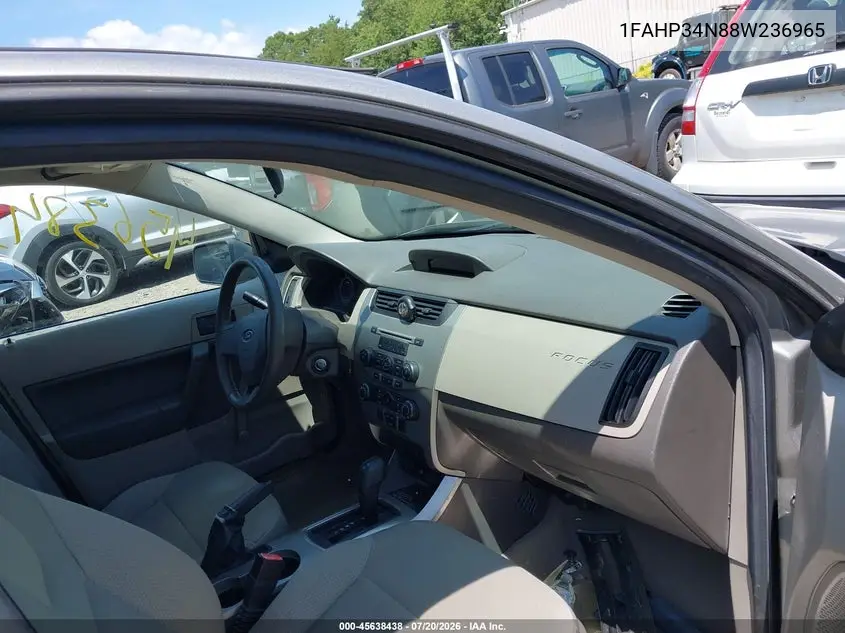 2008 Ford Focus S VIN: 1FAHP34N88W236965 Lot: 45638438