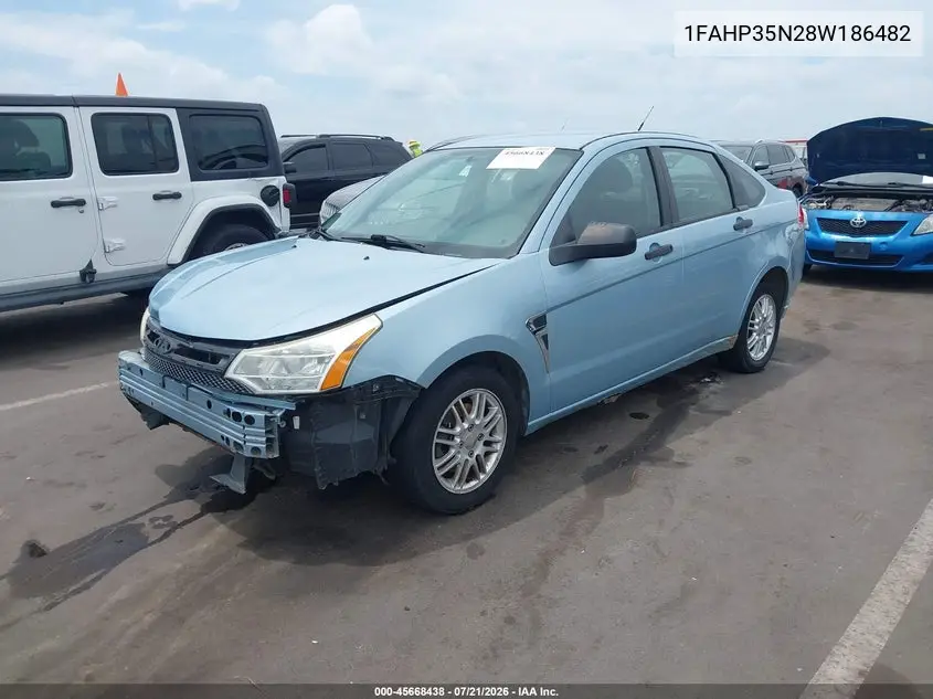 2008 Ford Focus Se/Ses VIN: 1FAHP35N28W186482 Lot: 45668438