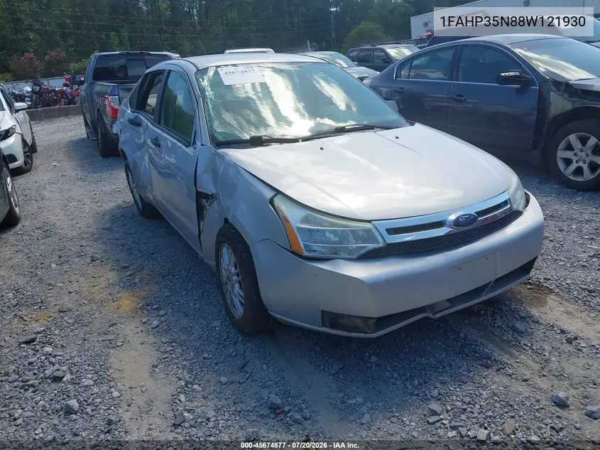 2008 Ford Focus Se/Ses VIN: 1FAHP35N88W121930 Lot: 45674877