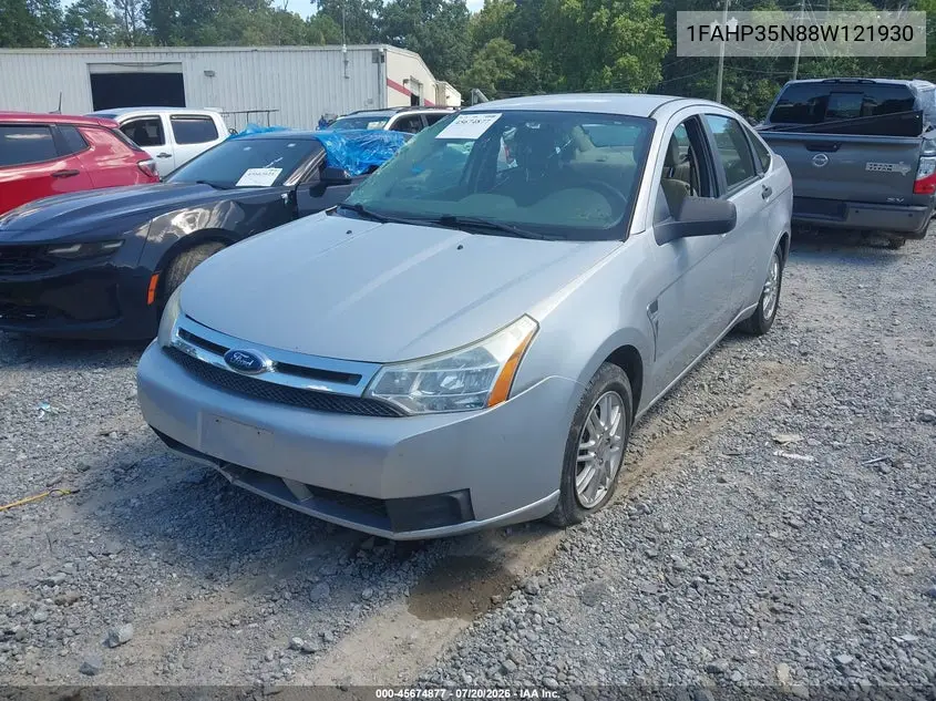 2008 Ford Focus Se/Ses VIN: 1FAHP35N88W121930 Lot: 45674877