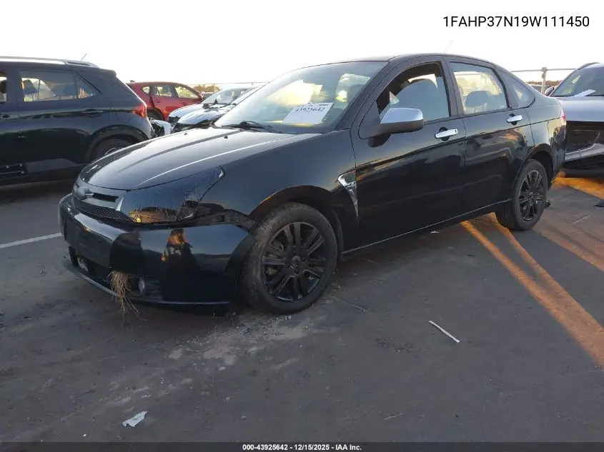 1FAHP37N19W111450 2009 Ford Focus Sel