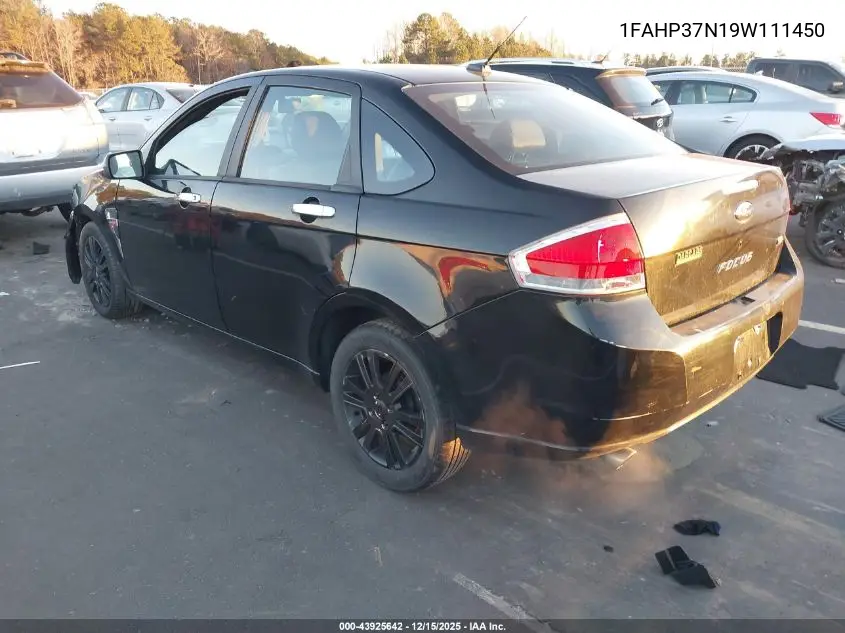 1FAHP37N19W111450 2009 Ford Focus Sel