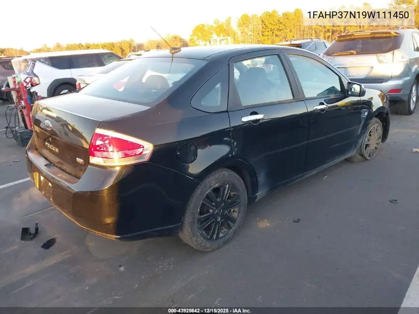 1FAHP37N19W111450 2009 Ford Focus Sel
