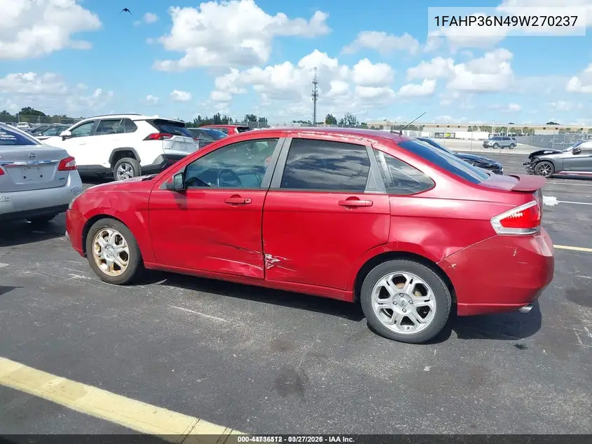 1FAHP36N49W270237 2009 Ford Focus Ses