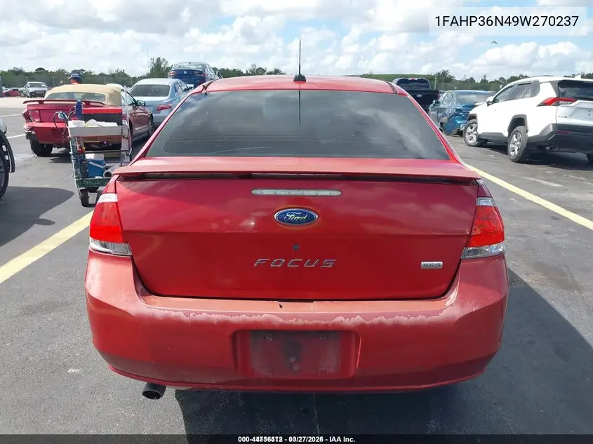 1FAHP36N49W270237 2009 Ford Focus Ses