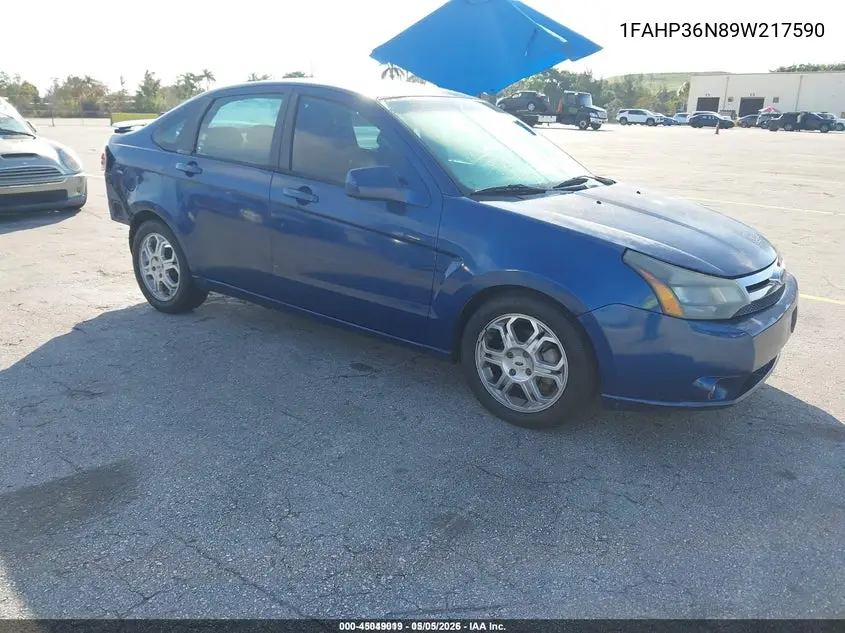 1FAHP36N89W217590 2009 Ford Focus Ses