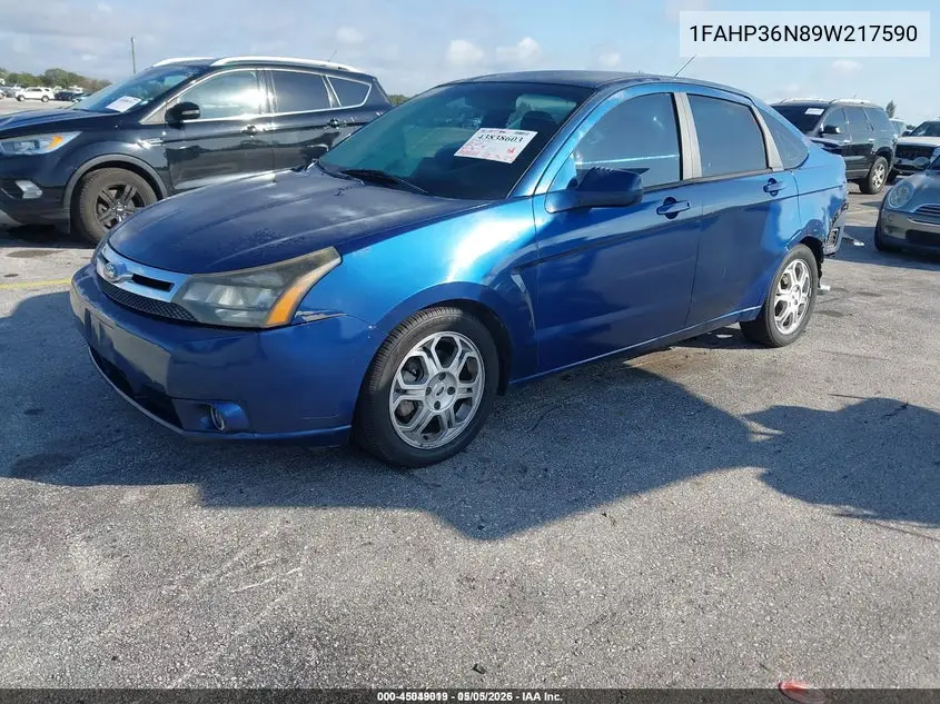 1FAHP36N89W217590 2009 Ford Focus Ses